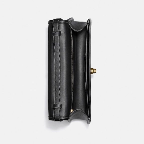 Coach Turn-lock Clutch- Black-NWT, dust bag and certificate of authenticity. - Picture 8 of 10